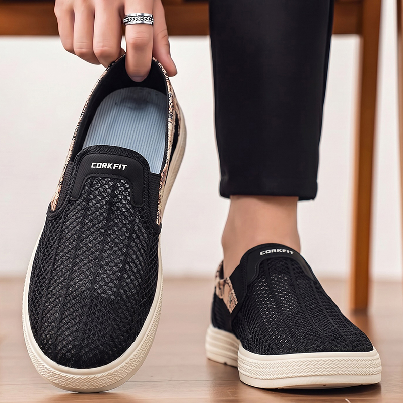 Outdoor Sports Shoes - Летние мужские перфорированные сетчатые тапочки, дышащая